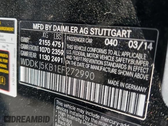 ✅ 2014 Mercedes-Benz E 350 • VIN: WDDKJ5KB1EF272990 • Lot: 82731595. Wystawiony na Copart z przebiegiem 59 523 mil. Bezpłatny archiwum sprzedaży aukcyjnych z USA i szczegółowy raport historii pojazdu na DreamBid. Zdjęcie 12.