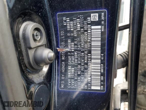 ✅ 2018 Honda Civic EX-L • VIN: JHMFC1F71JX034158 • Lot: 89644845. Listed on Copart with 98,590 mi. Free auction sales archive from the USA and detailed vehicle history report at DreamBid. Image 12.