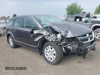 2015 Dodge Journey American Value z VIN 3C4PDCAB9FT620121, wystawiony jako IAAI lot #43000706 z przebiegiem 80 120 mil mil oraz . Historia ofert i sprzedaży dostępna na DreamBid. Obrazek 1.