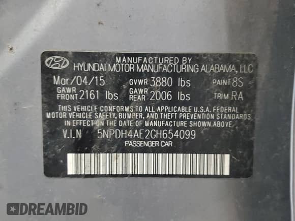 2016 Hyundai Elantra Limited с VIN 5NPDH4AE2GH654099, выставлен на аукционе Copart как лот 71746585 с пробегом 130 137 миль миль и Чистый • Clean title. История ставок и продаж доступна на DreamBid. Изображение 12.