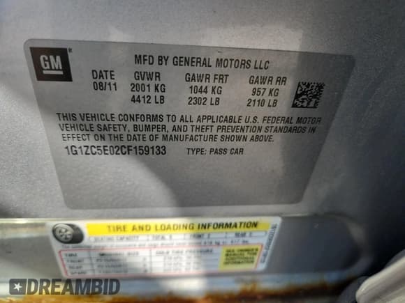 ✅ 2012 Chevrolet Malibu 1LT • VIN: 1G1ZC5E02CF159133 • Лот: 71097135. Опубликован ранее на Copart с пробегом 138 644 миль. Бесплатный доступ к архиву аукционных продаж из США и подробный отчёт об истории автомобиля на DreamBid. Изображение 13.