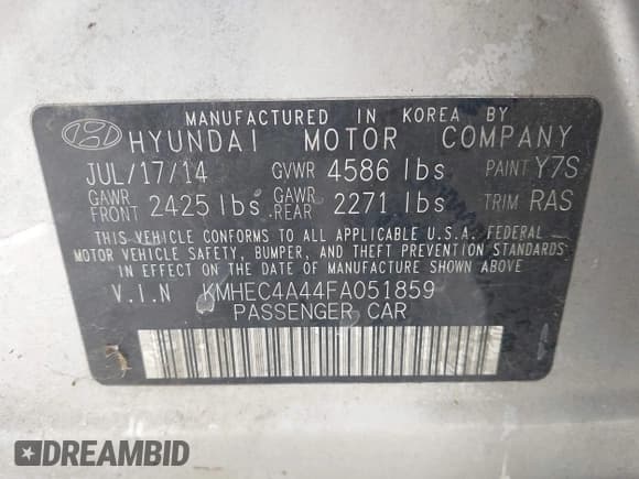 ✅ 2015 Hyundai Sonata Limited • VIN: KMHEC4A44FA051859 • Лот: 43652549. Опубликован ранее на IAAI с пробегом 200 000 миль. Бесплатный доступ к архиву аукционных продаж из США и подробный отчёт об истории автомобиля на DreamBid. Изображение 9.