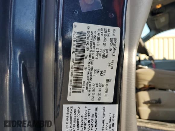 ✅ 2007 Dodge Grand Caravan SXT • VIN: 2D4GP44L97R314075 • Lot: 92489995. Listed on Copart with 138,570 mi. Free auction sales archive from the USA and detailed vehicle history report at DreamBid. Image 13.