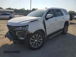 2022 Chevrolet Tahoe LT с VIN 1GNSCNKD6NR150296, выставлен на аукционе Copart как лот 80625575 с пробегом 54 241 миль миль и Списание • Salvage title. История ставок и продаж доступна на DreamBid. Изображение 1.
