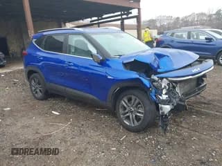 ✅ 2023 Kia Seltos S • VIN: KNDEUCAA3P7352686 • Lot: 43713847. Listed on IAAI with 37,817 mi. Free auction sales archive from the USA and detailed vehicle history report at DreamBid. Image 1.