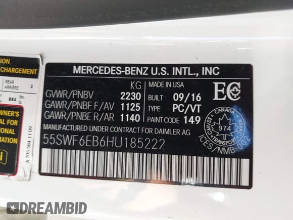 ✅ 2017 Mercedes-Benz C 43 AMG • VIN: 55SWF6EB6HU185222 • Lot: 42534527. Wystawiony na IAAI z przebiegiem 49 474 mil. Bezpłatny archiwum sprzedaży aukcyjnych z USA i szczegółowy raport historii pojazdu na DreamBid. Zdjęcie 9.