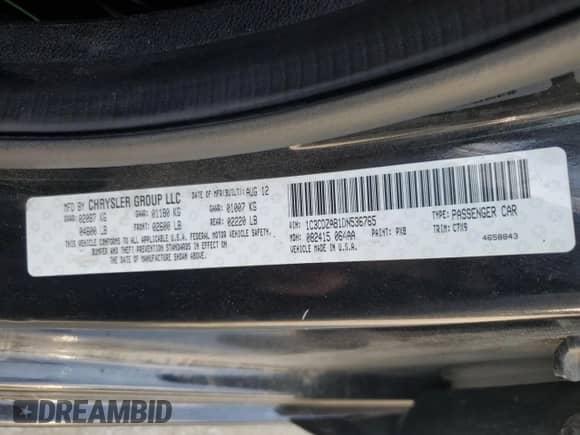 2013 Dodge Avenger SE с VIN 1C3CDZAB1DN536765, выставлен на аукционе Copart как лот 69276634 с пробегом 123 791 миль миль и Списание • Salvage title. История ставок и продаж доступна на DreamBid. Изображение 12.