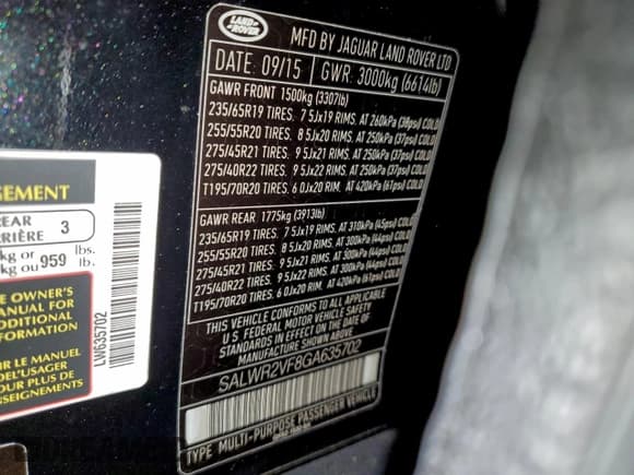 ✅ 2016 Land Rover Range Rover Sport HSE • VIN: SALWR2VF8GA635702 • Лот: 96659015. Опубликован ранее на Copart с пробегом 122 245 миль. Бесплатный доступ к архиву аукционных продаж из США и подробный отчёт об истории автомобиля на DreamBid. Изображение 13.