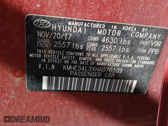 ✅ 2017 Hyundai Sonata Limited • VIN: KMHE34L3XHA076109 • Лот: 40304283. Опубликован ранее на Copart с пробегом 106 557 миль. Бесплатный доступ к архиву аукционных продаж из США и подробный отчёт об истории автомобиля на DreamBid. Изображение 12.