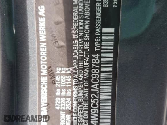 ✅ 2018 BMW 4 Series 440i xDrive • VIN: WBA4W9C52JAC98784 • Lot: 61621425. Wystawiony na Copart z przebiegiem 60 334 mil. Bezpłatny archiwum sprzedaży aukcyjnych z USA i szczegółowy raport historii pojazdu na DreamBid. Zdjęcie 12.