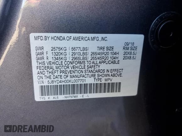 ✅ 2019 Acura MDX Technology • VIN: 5J8YD4H00KL007701 • Lot: 85509715. Wystawiony na Copart z przebiegiem 66 012 mil. Bezpłatny archiwum sprzedaży aukcyjnych z USA i szczegółowy raport historii pojazdu na DreamBid. Zdjęcie 13.