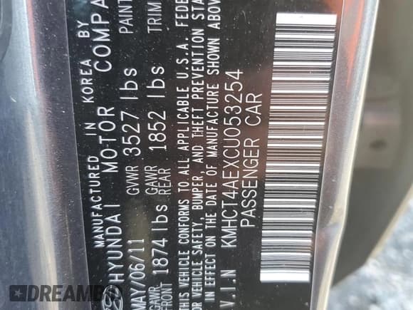 ✅ 2012 Hyundai Accent GLS • VIN: KMHCT4AEXCU053254 • Лот: 80617924. Опубликован ранее на Copart с пробегом 141 450 миль. Бесплатный доступ к архиву аукционных продаж из США и подробный отчёт об истории автомобиля на DreamBid. Изображение 12.