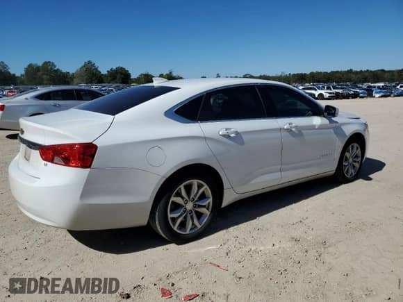 2018 Chevrolet Impala LT with VIN 1G1105S34JU140550, listed as a Copart auction lot 91087245 with 195,822 mi miles and Salvage title. Bid and sale history available at DreamBid. Image 3.