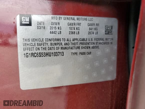 ✅ 2017 Chevrolet Volt LT • VIN: 1G1RC6S53HU103713 • Lot: 82251204. Wystawiony na Copart z przebiegiem 88 842 mil. Bezpłatny archiwum sprzedaży aukcyjnych z USA i szczegółowy raport historii pojazdu na DreamBid. Zdjęcie 15.