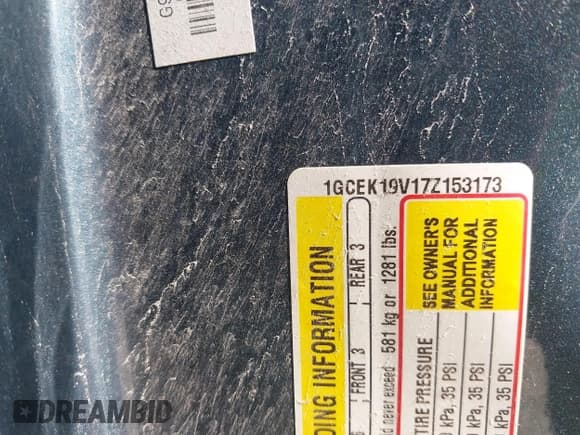 ✅ 2007 Chevrolet Silverado 1500 Work Truck • VIN: 1GCEK19V17Z153173 • Лот: 43442669. Опубликован ранее на IAAI с пробегом 86 021 миль. Бесплатный доступ к архиву аукционных продаж из США и подробный отчёт об истории автомобиля на DreamBid. Изображение 9.