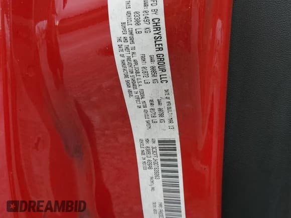 ✅ 2013 FIAT 500 Abarth • VIN: 3C3CFFJH3DT639263 • Lot: 85571385. Listed on Copart with Not provided. Free auction sales archive from the USA and detailed vehicle history report at DreamBid. Image 12.