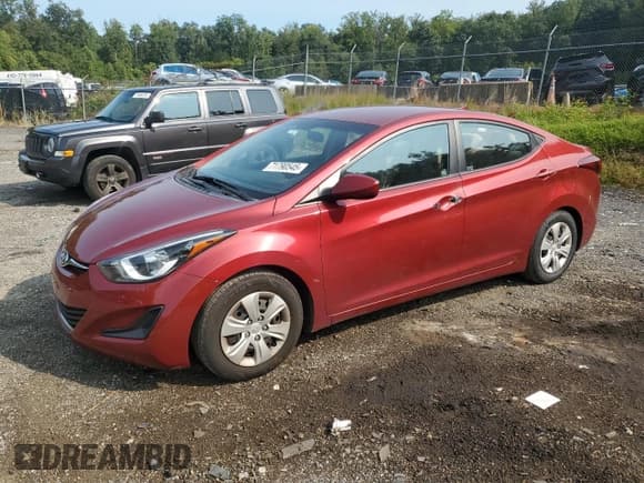 ✅ 2016 Hyundai Elantra SE • VIN: 5NPDH4AE6GH798240 • Lot: 71790545. Listed on Copart with 95,708 mi. Free auction sales archive from the USA and detailed vehicle history report at DreamBid. Image 1.