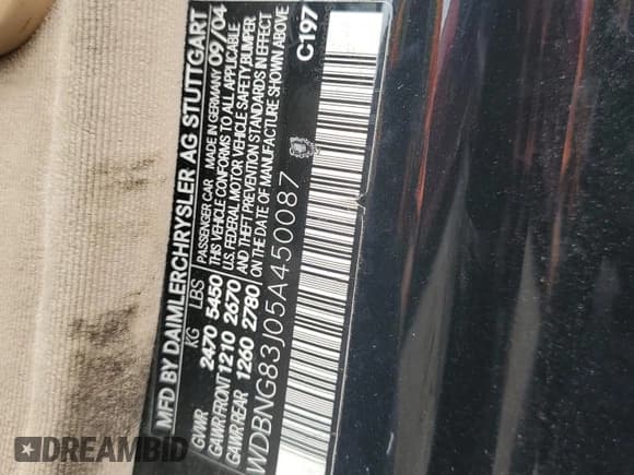 ✅ 2005 Mercedes-Benz S 430 • VIN: WDBNG83J05A450087 • Lot: 64372045. Wystawiony na Copart z przebiegiem Nie podano. Bezpłatny archiwum sprzedaży aukcyjnych z USA i szczegółowy raport historii pojazdu na DreamBid. Zdjęcie 12.