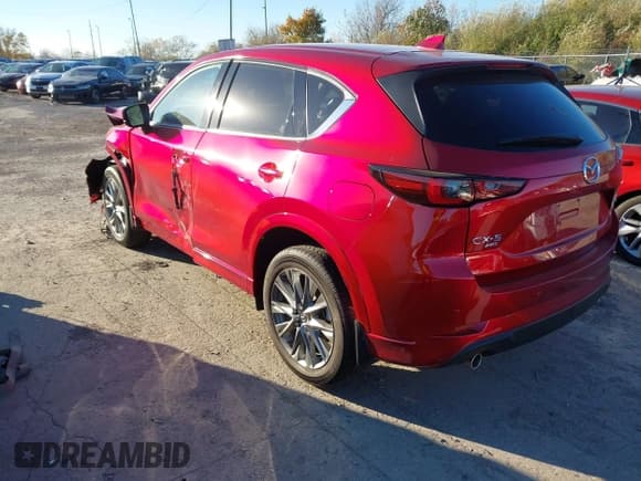 ✅ 2025 Mazda CX-5 S Premium Plus • VIN: JM3KFBEM8S0721594 • Lot: 43606396. Listed on IAAI with 2,314 mi. Free auction sales archive from the USA and detailed vehicle history report at DreamBid. Image 3.