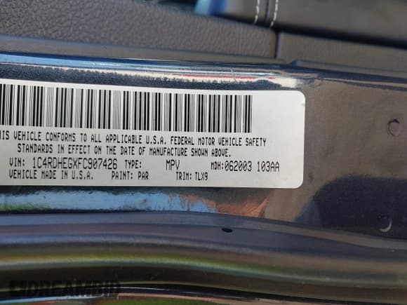✅ 2015 Dodge Durango Citadel • VIN: 1C4RDHEGXFC907426 • Lot: 41510971. Listed on IAAI with 100,145 mi. Free auction sales archive from the USA and detailed vehicle history report at DreamBid. Image 9.