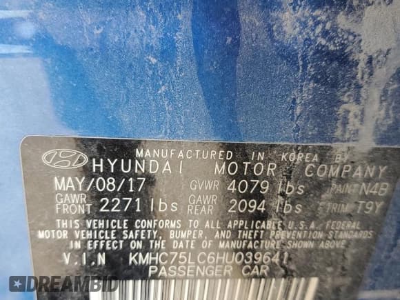 ✅ 2017 Hyundai Ioniq SEL • VIN: KMHC75LC6HU039641 • Lot: 73410094. Wystawiony na Copart z przebiegiem 140 082 mil. Bezpłatny archiwum sprzedaży aukcyjnych z USA i szczegółowy raport historii pojazdu na DreamBid. Zdjęcie 12.