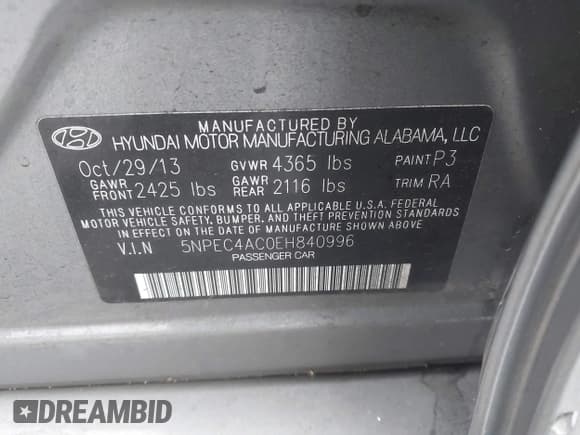 ✅ 2014 Hyundai Sonata Limited • VIN: 5NPEC4AC0EH840996 • Лот: 43621814. Опубликован ранее на IAAI с пробегом 118 984 миль. Бесплатный доступ к архиву аукционных продаж из США и подробный отчёт об истории автомобиля на DreamBid. Изображение 9.