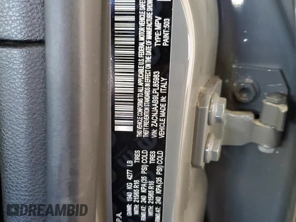 ✅ 2020 Jeep Renegade Sport • VIN: ZACNJAAB9LPL85983 • Лот: 72074095. Опубликован ранее на Copart с пробегом 46 732 миль. Бесплатный доступ к архиву аукционных продаж из США и подробный отчёт об истории автомобиля на DreamBid. Изображение 13.