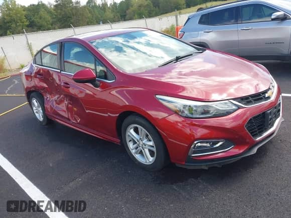2018 Chevrolet Cruze LT with VIN 1G1BE5SM4J7217012, listed as a IAAI auction lot 43287685 with 125,689 mi miles and . Bid and sale history available at DreamBid. Image 1.