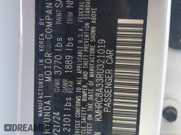 2024 Hyundai Venue Limited z VIN KMHRC8A33RU321019, wystawiony jako Copart lot #82492705 z przebiegiem 26 884 mil mil oraz Szkoda całkowita • Salvage title. Historia ofert i sprzedaży dostępna na DreamBid. Obrazek 13.