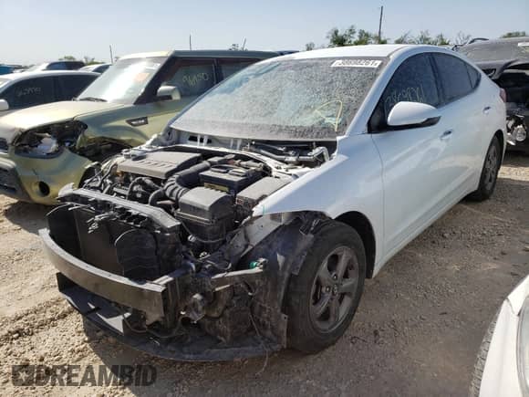 2017 Hyundai Elantra Eco with VIN 5NPD94LA0HH068784, listed as a Copart auction lot 38698261 with 71,392 mi miles and Salvage title. Bid and sale history available at DreamBid. Image 2.