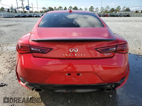 ✅ 2020 Infiniti Q60 Red Sport 400 • VIN: JN1FV7EK4LM400383 • Lot: 87031234. Listed on Copart with 26,583 mi. Free auction sales archive from the USA and detailed vehicle history report at DreamBid. Image 6.