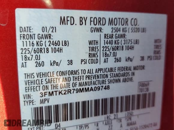 ✅ 2021 Ford Mustang Mach-E California Route 1 • VIN: 3FMTK2R79MMA09748 • Lot: 84749295. Listed on Copart with 48,268 mi. Free auction sales archive from the USA and detailed vehicle history report at DreamBid. Image 12.