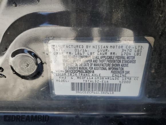 ✅ 2016 Nissan Note SV • VIN: 3N1CE2CP6GL382618 • Lot: 82918214. Wystawiony na Copart z przebiegiem 44 630 mil. Bezpłatny archiwum sprzedaży aukcyjnych z USA i szczegółowy raport historii pojazdu na DreamBid. Zdjęcie 13.