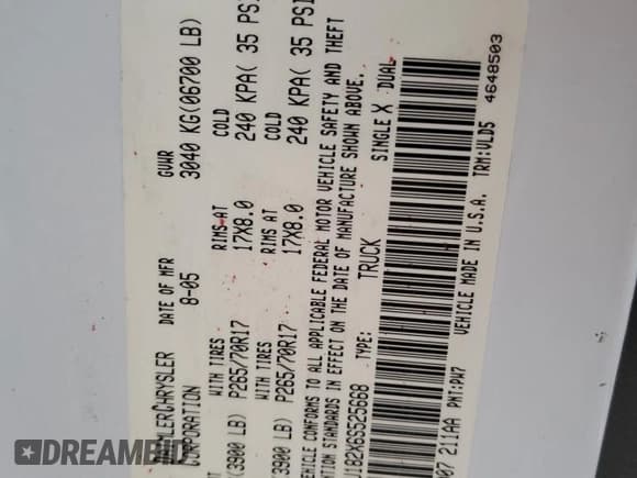 ✅ 2006 Dodge 1500 SLT • VIN: 1D7HU182X6S525668 • Лот: 78240904. Опубликован ранее на Copart с пробегом 311 797 миль. Бесплатный доступ к архиву аукционных продаж из США и подробный отчёт об истории автомобиля на DreamBid. Изображение 12.