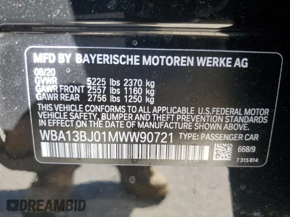 ✅ 2021 BMW 5 Series 530i xDrive • VIN: WBA13BJ01MWW90721 • Lot: 71303935. Wystawiony na Copart z przebiegiem 104 034 mil. Bezpłatny archiwum sprzedaży aukcyjnych z USA i szczegółowy raport historii pojazdu na DreamBid. Zdjęcie 12.