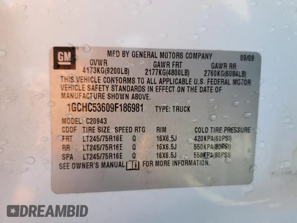 ✅ 2009 Chevrolet Silverado 2500HD LT • VIN: 1GCHC53609F186981 • Lot: 48033315. Listed on Copart with 412,511 mi. Free auction sales archive from the USA and detailed vehicle history report at DreamBid. Image 13.