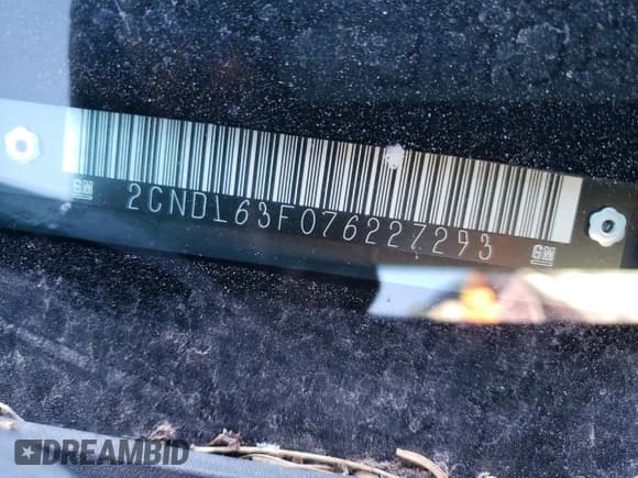 ✅ 2007 Chevrolet Equinox LT • VIN: 2CNDL63F076227293 • Лот: 86769054. Опубликован ранее на Copart с пробегом 107 691 миль. Бесплатный доступ к архиву аукционных продаж из США и подробный отчёт об истории автомобиля на DreamBid. Изображение 15.