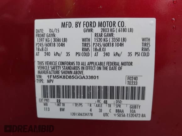 ✅ 2016 Ford Explorer XLT • VIN: 1FM5K8D85GGA33801 • Lot: 43259660. Wystawiony na IAAI z przebiegiem 127 636 mil. Bezpłatny archiwum sprzedaży aukcyjnych z USA i szczegółowy raport historii pojazdu na DreamBid. Zdjęcie 9.