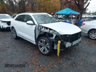 ✅ 2021 Audi Q8 Premium Plus • VIN: WA1EVAF10MD016740 • Lot: 43367182. Listed on IAAI with 65,403 mi. Free auction sales archive from the USA and detailed vehicle history report at DreamBid. Image 1.