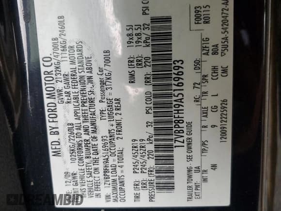 ✅ 2010 Ford Mustang GT • VIN: 1ZVBP8FH9A5169693 • Лот: 92731285. Опубликован ранее на Copart с пробегом 126 967 миль. Бесплатный доступ к архиву аукционных продаж из США и подробный отчёт об истории автомобиля на DreamBid. Изображение 12.