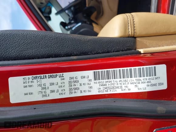 ✅ 2011 Dodge Durango Citadel • VIN: 1D4RD5GG2BC648195 • Lot: 42802738. Wystawiony na IAAI z przebiegiem 171 114 mil. Bezpłatny archiwum sprzedaży aukcyjnych z USA i szczegółowy raport historii pojazdu na DreamBid. Zdjęcie 9.