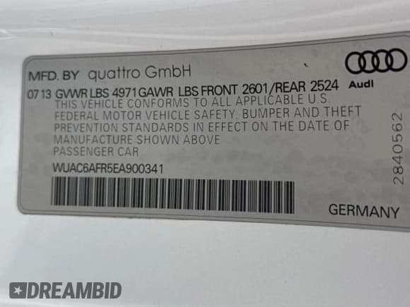 ✅ 2014 Audi RS 5 • VIN: WUAC6AFR5EA900341 • Lot: 78828244. Listed on Copart with 39,357 mi. Free auction sales archive from the USA and detailed vehicle history report at DreamBid. Image 10.