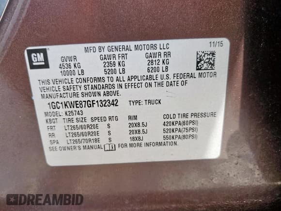 ✅ 2016 Chevrolet Silverado 2500HD LTZ • VIN: 1GC1KWE87GF132342 • Lot: 63491245. Wystawiony na Copart z przebiegiem 330 596 mil. Bezpłatny archiwum sprzedaży aukcyjnych z USA i szczegółowy raport historii pojazdu na DreamBid. Zdjęcie 12.