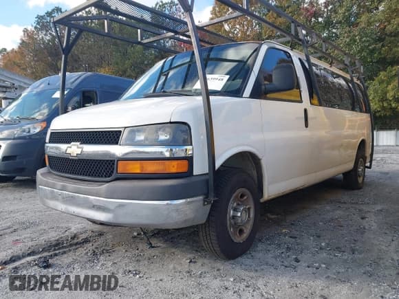✅ 2012 Chevrolet Express Passenger 1LT • VIN: 1GAZG1FG9C1100070 • Lot: 43639948. Listed on IAAI with 167,715 mi. Free auction sales archive from the USA and detailed vehicle history report at DreamBid. Image 2.