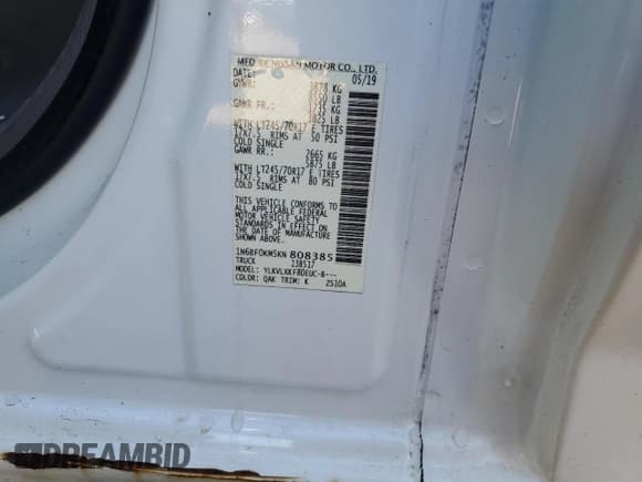 ✅ 2019 Nissan NV Cargo S • VIN: 1N6BF0KM5KN808385 • Лот: 70572025. Опубликован ранее на Copart с пробегом 108 346 миль. Бесплатный доступ к архиву аукционных продаж из США и подробный отчёт об истории автомобиля на DreamBid. Изображение 13.