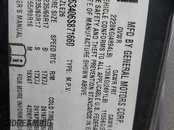 ✅ 2006 Saturn VUE • VIN: 5GZCZ63406S871660 • Lot: 83851804. Wystawiony na Copart z przebiegiem 196 634 mil. Bezpłatny archiwum sprzedaży aukcyjnych z USA i szczegółowy raport historii pojazdu na DreamBid. Zdjęcie 12.