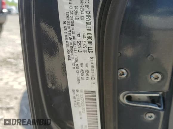 ✅ 2013 Dodge Dart Limited • VIN: 1C3CDFCH1DD176712 • Lot: 54325995. Listed on Copart with 96,203 mi. Free auction sales archive from the USA and detailed vehicle history report at DreamBid. Image 12.