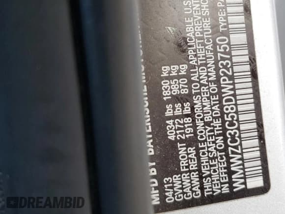 ✅ 2013 MINI Countryman S • VIN: WMWZC3C58DWP23750 • Lot: 91778855. Listed on Copart with 119,786 mi. Free auction sales archive from the USA and detailed vehicle history report at DreamBid. Image 12.