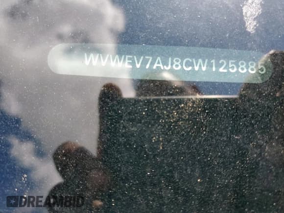 ✅ 2012 Volkswagen Golf GTI w/Conv & Sunroof • VIN: WVWEV7AJ8CW125885 • Lot: 61879735. Listed on Copart with 88,406 mi. Free auction sales archive from the USA and detailed vehicle history report at DreamBid. Image 12.