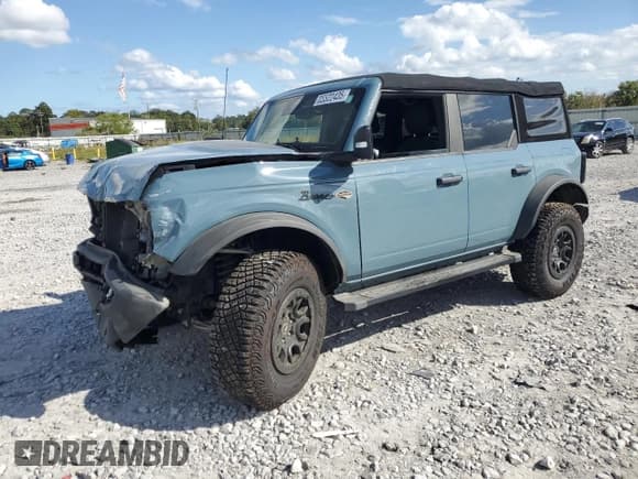 ✅ 2022 Ford Bronco Wildtrak • VIN: 1FMEE5DPXNLA92585 • Лот: 85522435. Опубликован ранее на Copart с пробегом 58 040 миль. Бесплатный доступ к архиву аукционных продаж из США и подробный отчёт об истории автомобиля на DreamBid. Изображение 1.